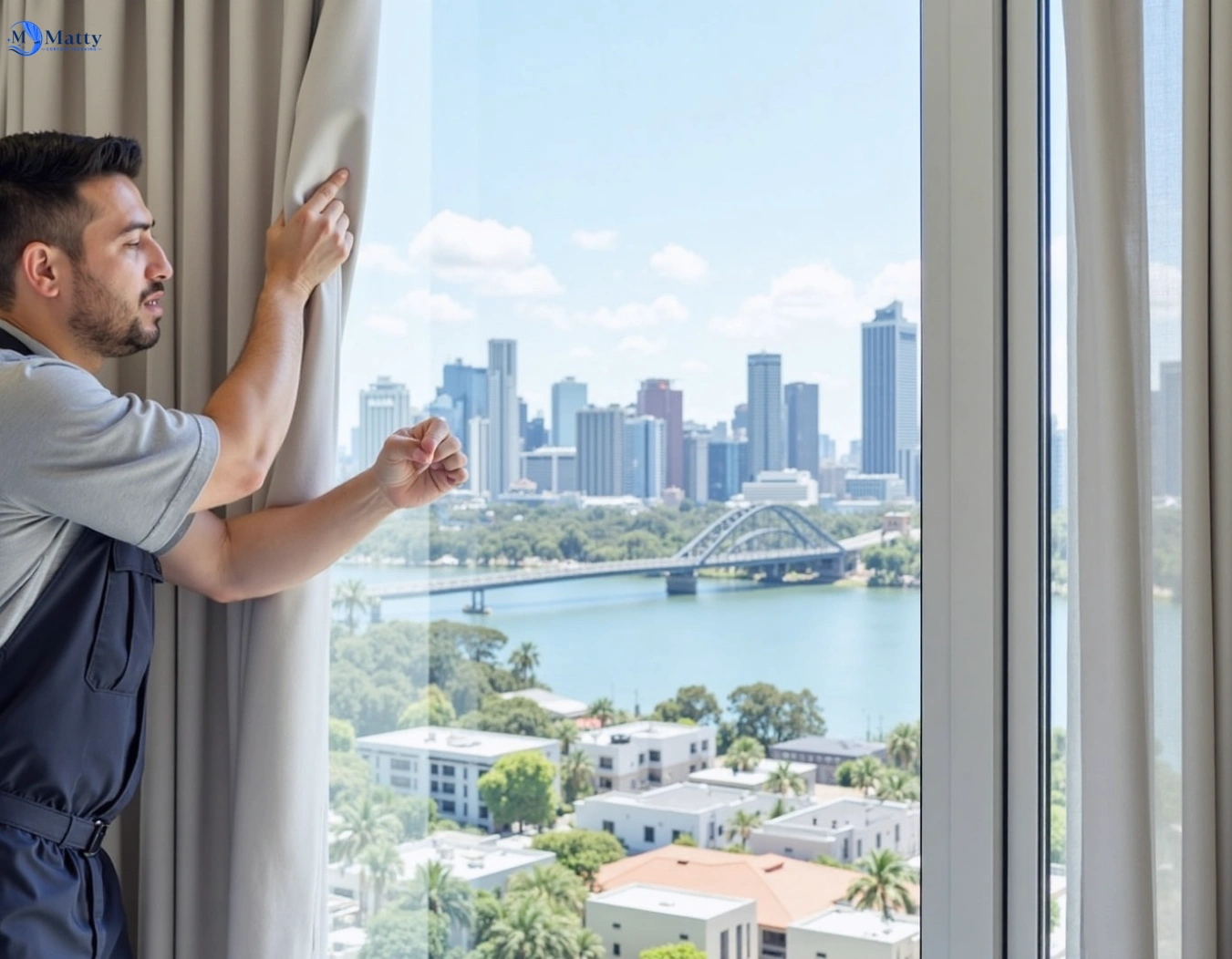 Professional curtain steam cleaning service chevallum QLD by Matty Curtain Cleaning
